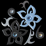 tb06sTattoo Blue S Flower Pattern